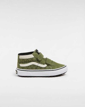 Green Kids' Vans MTE Sk8-Mid Reissue Hook and Loop (4-8 years) Sneakers Canada | VN2843751