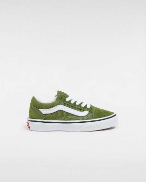 Green Kids' Vans Old Skool (4-8 Years) Sneakers Canada | VN7504293