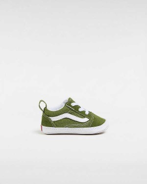 Green Kids' Vans Old Skool Crib (0-1 Years) Sneakers Canada | VN1403782