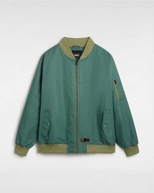 Green Men Vans Copley Bomber Jackets Canada | VN0213685