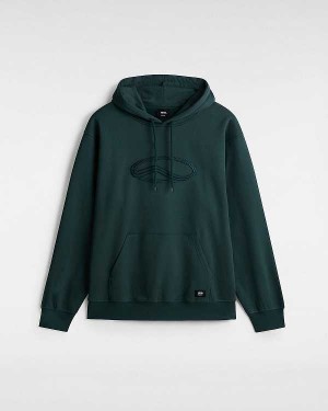 Green Men Vans Oval Loose Hoodie Canada | VN9861450