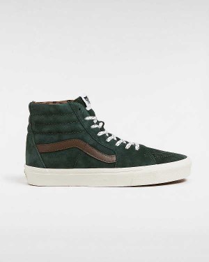 Green Men Vans Sk8-Hi Pig Suede Skate Shoes Canada | VN8793502