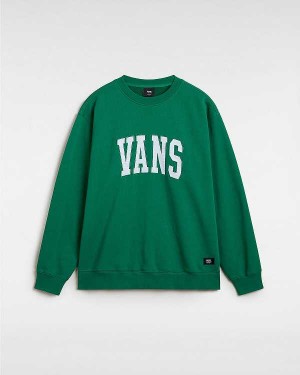 Green Women Vans Original Standards Varsity Loose Crew Sweatshirt Canada | VN3851609