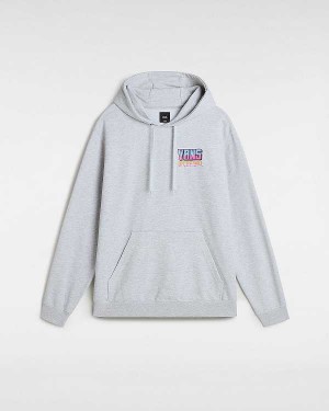 Grey Men Vans Palm Cheers Classic Hoodie Canada | VN7498316