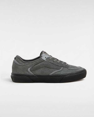 Grey Men Vans Rowley Suede Skate Shoes Canada | VN8745329