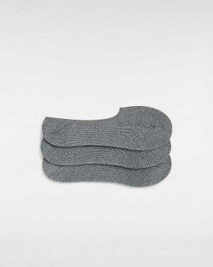 Grey Unisex Vans Classic No Show (3 pairs) Socks Canada | VN3914065