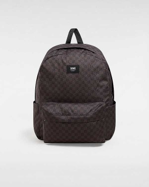 Grey Unisex Vans Old Skool Check Backpacks Canada | VN8763451