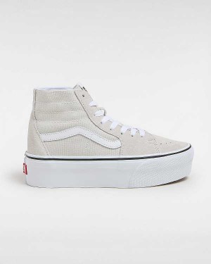 Grey Women Vans Sk8-Hi Tapered Platform Shoes Canada | VN5732416