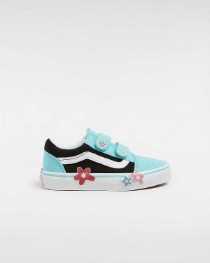 Multicolor Kids' Vans Old Skool Hook and Loop Glitter (4-8 years) Sneakers Canada | VN9634018