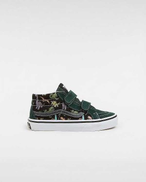 Multicolor Kids' Vans Sk8-Mid Reissue Hook and Loop Glow (4-8 Years) Sneakers Canada | VN8794316
