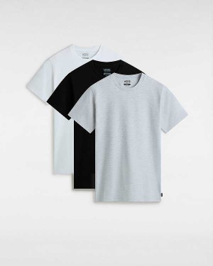 Multicolor Men Vans Basic (3 pack) T Shirts Canada | VN0532478