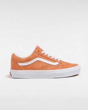 Orange Men Vans Old Skool Pig Suede Sneakers Canada | VN7458063