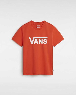 Orange Women Vans Flying V Crew T Shirts Canada | VN4036192