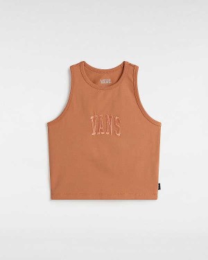 Orange Women Vans Varsity Racer Tank Top Canada | VN1295430