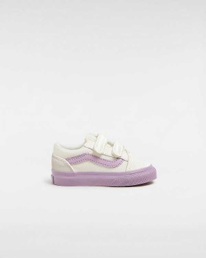 Purple Kids' Vans Old Skool Hook And Loop (1-4 Years) Sneakers Canada | VN3907614