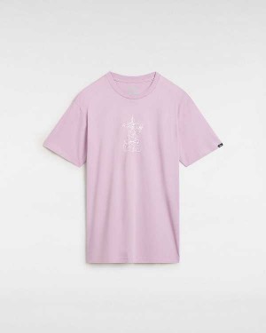 Purple Men Vans Crazy Eddy T Shirts Canada | VN5842071