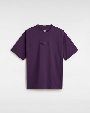 Purple Men Vans Essential Loose T Shirts Canada | VN0492157
