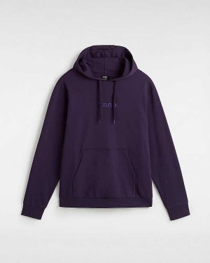 Purple Men Vans Essential Relaxed Hoodie Canada | VN7652109