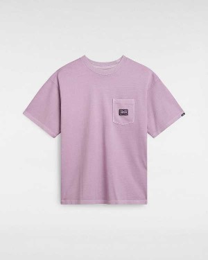 Purple Men Vans Hyper Patch Pocket T Shirts Canada | VN2410653