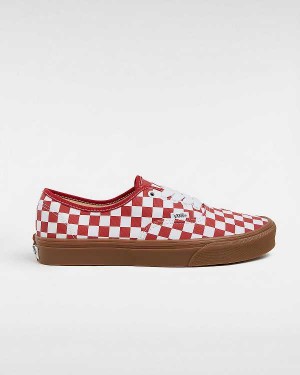 Red Men Vans Authentic Sneakers Canada | VN5902814