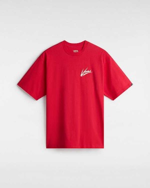 Red Men Vans Dettori Loose Fit T Shirts Canada | VN4716089