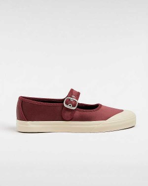 Red Women Vans Premium Lo Pro Satin Mary Janes Canada | VN0953817