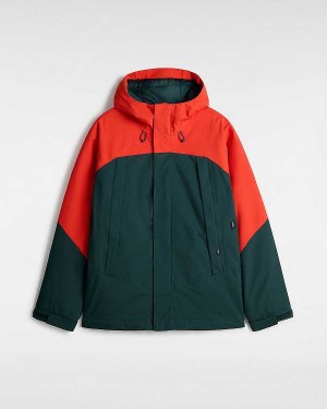 Red / Green Men Vans MTE Hellbound Snowboard Jacket Canada | VN6419027