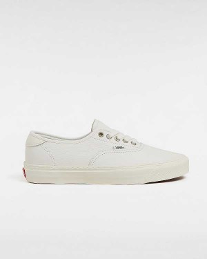 White Men Vans Authentic Lux Leather Shoes Canada | VN0378649