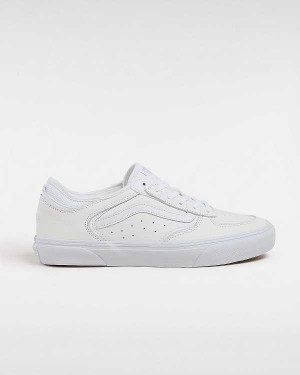 White Men Vans Rowley Leather Skate Shoes Canada | VN2108493