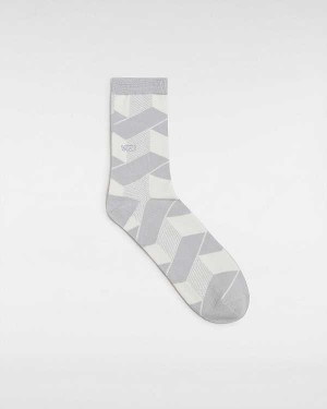 White Unisex Vans Authentic Crew (1 Pair) Socks Canada | VN8026457