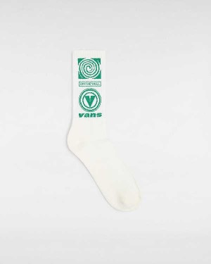 White Unisex Vans Faster Crew (1 pair) Socks Canada | VN8395714