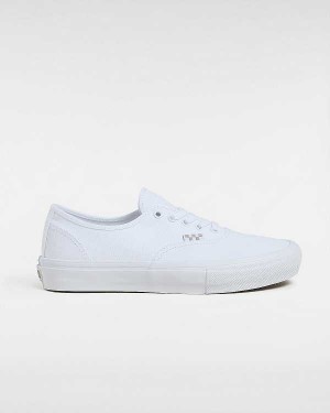 White Women Vans Authentic Skate Shoes Canada | VN7815649