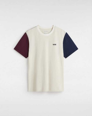 White Women Vans Colorblock Boyfriend Fit T Shirts Canada | VN1236879