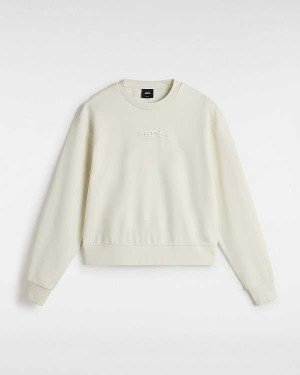 White Women Vans Essential Relaxed Fit Sweatshirt Canada | VN8013264