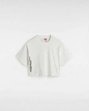 White Women Vans Skate Blurb T Shirts Canada | VN2538179