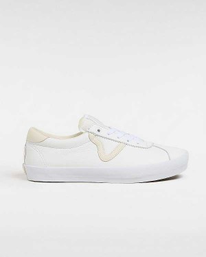 White / Beige Women Vans Sport Skate Shoes Canada | VN7389260