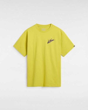Yellow Men Vans Dettori Loose Fit T Shirts Canada | VN5849126