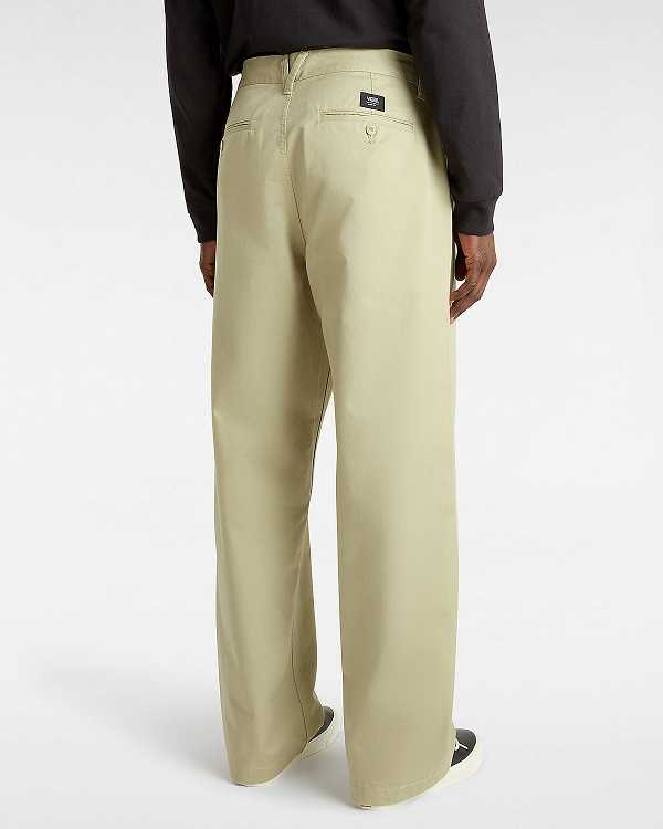 Beige Men Vans Authentic Chino Baggy Pants Canada | VN6374201