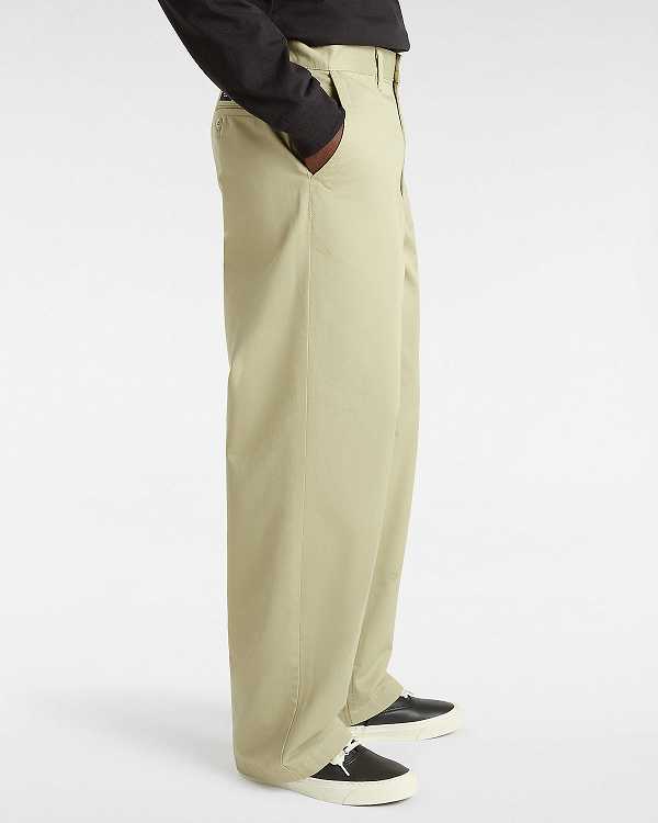 Beige Men Vans Authentic Chino Baggy Pants Canada | VN6374201