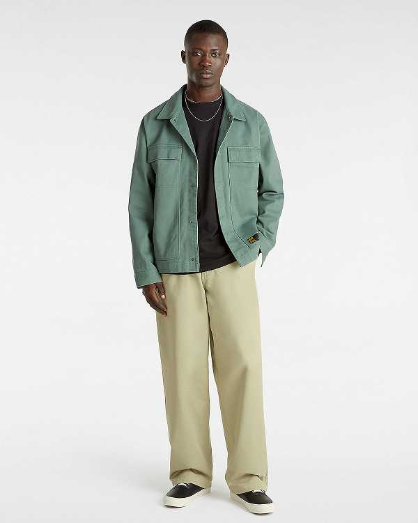 Beige Men Vans Authentic Chino Baggy Pants Canada | VN6374201