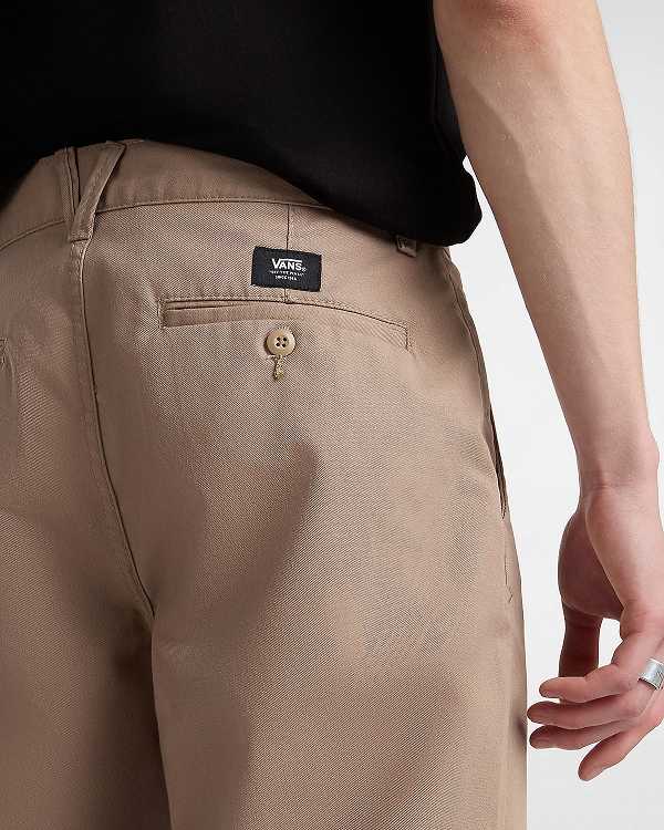 Beige Men Vans Authentic Chino Relaxed Pants Canada | VN5876019