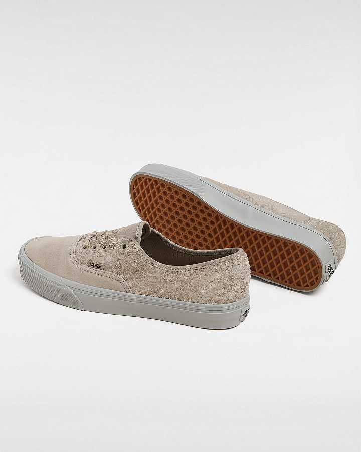 Beige Men Vans Authentic Suede Mix Sneakers Canada | VN4259178
