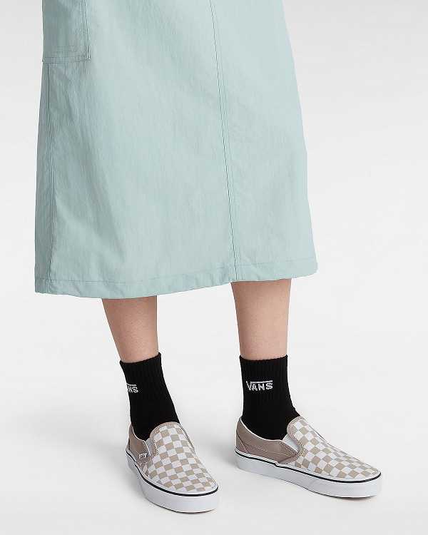 Beige Men Vans Classic Checkerboard Slip On Shoes Canada | VN6193724