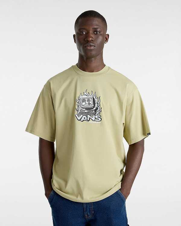 Beige Men Vans Digital Repair T Shirts Canada | VN9158624