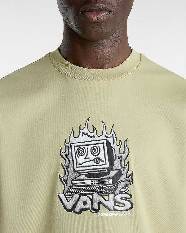 Beige Men Vans Digital Repair T Shirts Canada | VN9158624