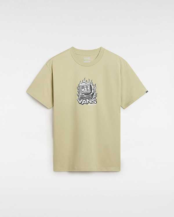 Beige Men Vans Digital Repair T Shirts Canada | VN9158624