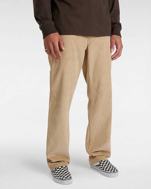 Beige Men Vans Drill Chore Carpenter Relaxed Pants Canada | VN6312045
