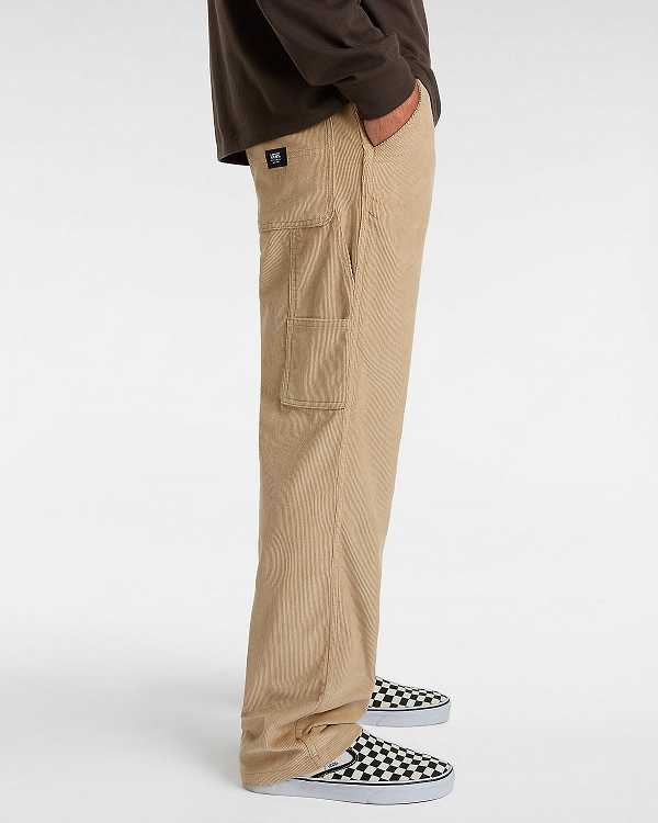 Beige Men Vans Drill Chore Carpenter Relaxed Pants Canada | VN6312045