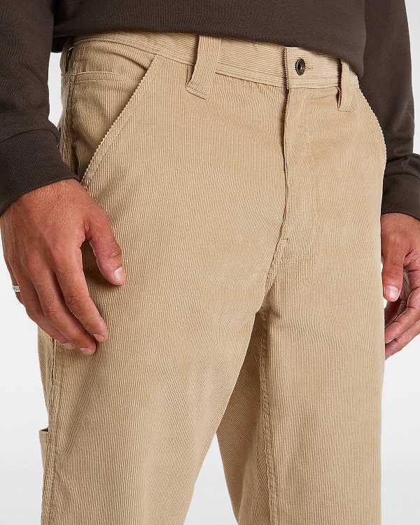 Beige Men Vans Drill Chore Carpenter Relaxed Pants Canada | VN6312045