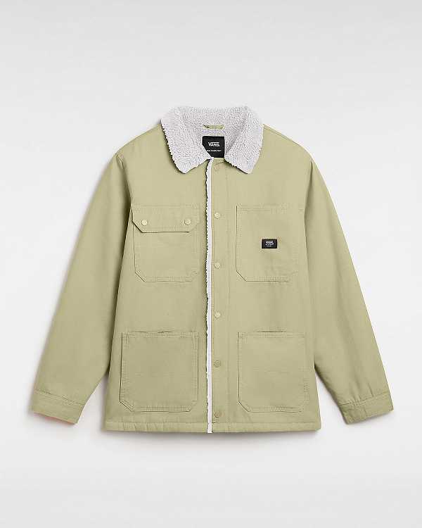 Beige Men Vans Drill Chore Coat Jacket Canada | VN0617548